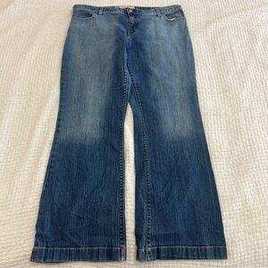 Gap Long & Lean Wide Leg Trouser Jeans Women’s 18R Stretch Y2K Denim